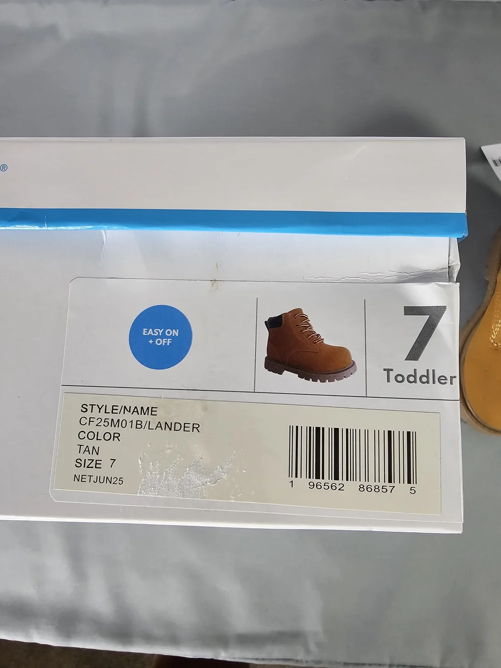 Carter's Lander Tan Toddler Lace-Up Boots Size 7 New With Box